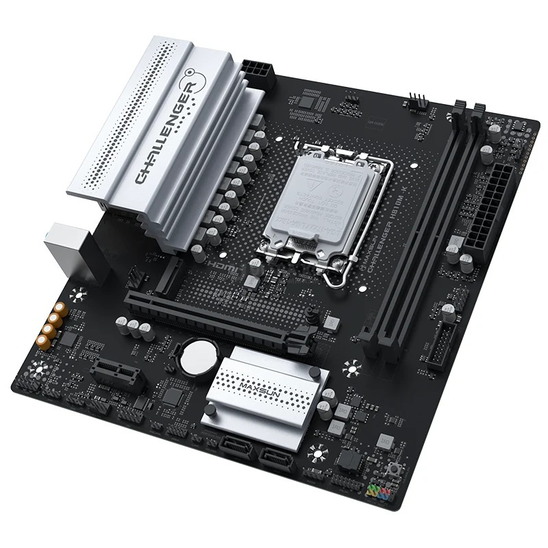Матплата MAXSUN MS-Challenger H810M-K, LGA1851, Intel H810, 2xDDR5, 1xPCI-E16X, 1xPCI-E1x, Sound8Ch, GBLAN, 2SATA+M.2, mATX, 4USB5G+5USB2.0, HDMI, DP фото 2 Матплата MAXSUN MS-Challenger H810M-K, LGA1851, Intel H810, 2xDDR5, 1xPCI-E16X, 1xPCI-E1x, Sound8Ch, GBLAN, 2SATA+M.2, mATX, 4USB5G+5USB2.0, HDMI, DP фото 2