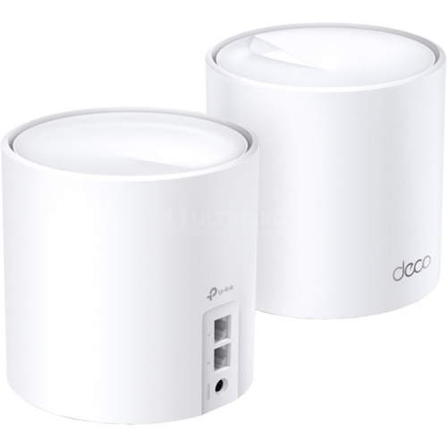 Mesh Wi-Fi система TP-LINK Deco X60(2-PK) AX5400 Dual-Band, 2402Mb/s 5GHz+574Mb/s 2.4GHz, 2xWAN/LAN 1Gb/s, 4 antennas,MU-MIMO, Parental Control