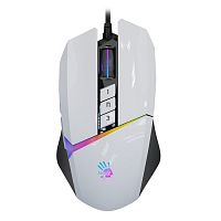 Мышь A4Tech Bloody W60-Max Panda White, оптическая 1000dpi, USB, RGB, размер: 108х64х35мм.,игровая, проводная, белая