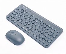 Беспроводная клавиатура+мышь A4tech Fstyler FG3200 Air 2 Blue мембранная, 86 клв, ANSI, оптическая, светодиодная, 1200 dpi, 15м, адаптер Type-C, USB ресивер