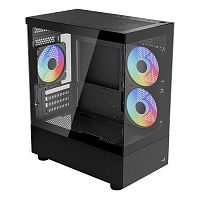 Корпус Aerocool Viewport Mini-G-BK-v1, Micro ATX/mini-ITX, USB 3.0/2*2.0, HD-Audio+Mic,Кулер 12-14cm,Выс .проц.кул. до 165мм,Дл VGA до 355мм (без пер.кул),1*3.5"/3*2.5",Толщ 0,5мм, 212x437x377.5мм, Без Б/П,Чёрный