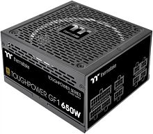 Блок питания 650W Thermaltake, Toughpower GF, ATX, 80 PLUS® Gold, APFC , 20+4 pin, 4+4pin, 6 Sata, 4 Molex, 1 FDD, 2 PCI-E 6+2 pin, Вентилятор 14 см, Кабель питания, Чёрный, Модульный [PS-TPD-0650FNFAGE-2]