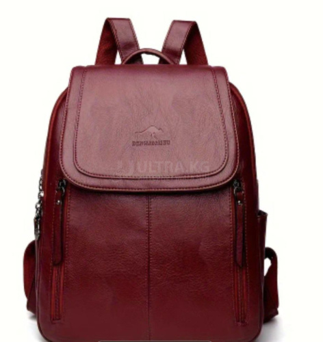 Городской рюкзак для девушки, средний размер, винтажный стиль, искусственная кожа, молнии, регулировка ручек, идеально для учебы , работы, casual life style, Burgundy Color - 11