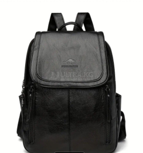 Городской рюкзак для девушки, средний размер, винтажный стиль, искусственная кожа, молнии, регулировка ручек, идеально для учебы , работы, casual life style, Black Color - 12