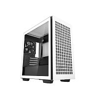 DEEPCOOL MATX CH370 WH WHITE w/o PSU 2*USB 3.0 1×120mm Grill design front panel