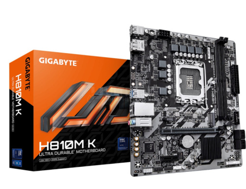 MB LGA1851 GIGABYTE H810M K,2xDDR5,10xUSB,mATX,1xM.2, 4xSATA, 1PCIe16x, 1PCIe1x, HDMI,DP MB LGA1851 GIGABYTE H810M K,2xDDR5,10xUSB,mATX,1xM.2, 4xSATA, 1PCIe16x, 1PCIe1x, HDMI,DP