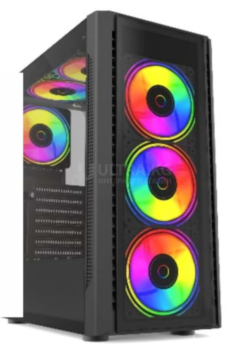 Корпус (игровой) Aeromax KK1102 Glass Black ATX/Micro ATX/Mini ITX, 0.45mm, USBx2.0/3.0 , HD-Audio, 2x3.5"/3x2.5",Cooler:Front 3x12-14cm;Top:2x12-14cm;Rear:1x12cm, VGA 335mm, CPU высота 160mm,335x200x435mm,Без Б/П