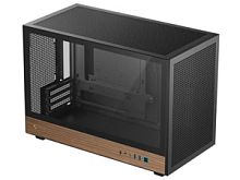 DEEPCOOL MATX CH260 WOOD w/o PSU USB 3.0 Front Type-C, Mesh panel