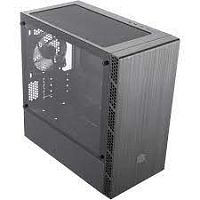 Корпус CoolerMaster MasterBox MB400L(MCB-B400L-KGNN-S00)mATX/MiniITX, 2xUSB3.2,1x 3.5Jack,Кулер1*12см,Высота CPU кулера до166 мм,2*3.5"/4+1*2.5",Окно из закаленного стекла, 411x218x410мм,БезБ/П,Черный