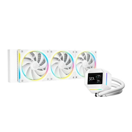 DEEPCOOL LM360 WH WHITE ARGB 120*3 FL12 SE FAN, 2.4" IPS DISPLAY, LGA20xx/1700/1200/115*/AMD DEEPCOOL LM360 WH WHITE ARGB 120*3 FL12 SE FAN, 2.4" IPS DISPLAY, LGA20xx/1700/1200/115*/AMD