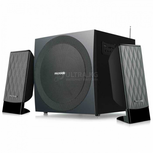 Microlab Subwoofer M-300U 2.1 BLACK 38W(14W+2*12W) USB,SD,FM