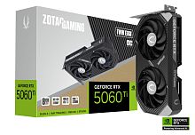 Видеокарта RTX 5060Ti ZOTAC GAMING GeForce RTX 5060 Ti Twin Edge OC 8GB GDDR7, Engine clock 2602MHz, Memory clock 28000MHz, 128Bit, 3xDP, HDMI [ZT-B50610H-10M]