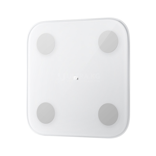 Умные весы Xiaomi Mi Smart Scale 2: высокоточный датчик из марганцевой стали (шаг 50 г), LED-дисплей, закаленное стекло, Bluetooth 5.0, расчет BMI и тест на баланс, до 16 пользователей, белый [NUN4056GL]