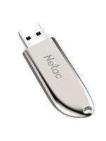 Накопитель на флеш памяти 64GB Netac U352 USB2.0 aluminum alloy housing Серебро [NT03U352N-064G-20PN]