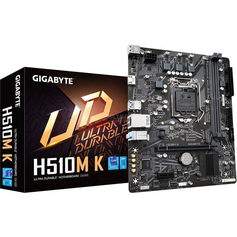 MB LGA1200 Gigabyte H510M K,2xDDR4,10xUSB,2xSATAIII,mATX,M.2,PCIe16x,PCIE, HDMI MB LGA1200 Gigabyte H510M K,2xDDR4,10xUSB,2xSATAIII,mATX,M.2,PCIe16x,PCIE, HDMI
