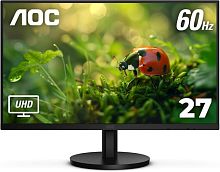Монитор LCD 27" AOC U27B3A, 4K, IPS, Black, 3840x2160, 20M:1, 350cd/m2, 178/178, 4ms, 60Hz, 2xHDMI, DP, Headphone out, Speakers 2x2W