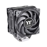 Кулер для процессора Thermaltake TOUGHAIR 510 CPU Intel LGA 1700,1200,1156,115x и AMD AM4,AM3+AM3,AM2+AM2,FM2,FM1,TDP180W,120мм вентилятор,500-2000 об.мин,4pin,58.35 CFM, 23.6 dB(A),123.6x98.8x159.5мм, 4 теплотрубки, Серебристый [CL-P075-AL12BL-A]