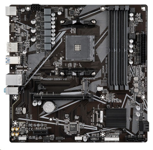 Материнская плата AM4 Gigabyte A520M DS3H V2 ,AMD A520, 4xDDR4 PC37800, 1xPCI-EX16, 1xPCI-EX1, 4xSATA+1M.2, RAID,GBLAN, Sound7.1, mATX, 6xUSB2.0, 6xUSB3.2, HDMI, DP фото 2 Материнская плата AM4 Gigabyte A520M DS3H V2 ,AMD A520, 4xDDR4 PC37800, 1xPCI-EX16, 1xPCI-EX1, 4xSATA+1M.2, RAID,GBLAN, Sound7.1, mATX, 6xUSB2.0, 6xUSB3.2, HDMI, DP фото 2