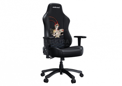 Игровое кресло Gaming Chair AD18Y-15-B-PV/C-B01 AndaSeat Phantom 3 Opera BLACK 2D Armrest 60mm wheels PVC Leather