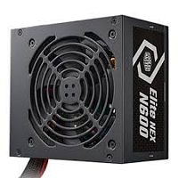 Блок питания 600W CoolerMaster Elite NEX N600, ATX, APFC, 20+4 pin, 4+4 pin, 5xSata, 3xMolex, 2xPCI-E(6+2), 3xMolex,вентилятор 12 см, Чёрный [MPW-6001-ACBN-BEU]