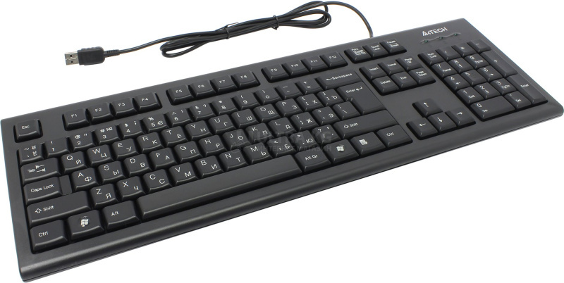 Клавиатура A4tech KR-85USB-2M, мембранная, 105btns, 105 клавиш, 2м, USB, Анг/Рус, Чёрный Клавиатура A4tech KR-85USB-2M, мембранная, 105btns, 105 клавиш, 2м, USB, Анг/Рус, Чёрный