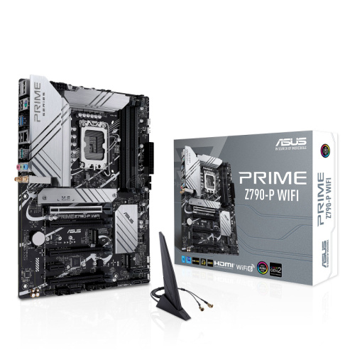 Матплата ASUS PRIME Z790-P, LGA1700, Intel Z790, 4xDDR5 PC57600, 4xPCI-E 3.0x16, 1xPCI-E 3.0x1, Sound8Ch, GLAN, 4SATA+2M.2, RAID, ATX, 7USB3.2+8USB2.0, HDMI, DP