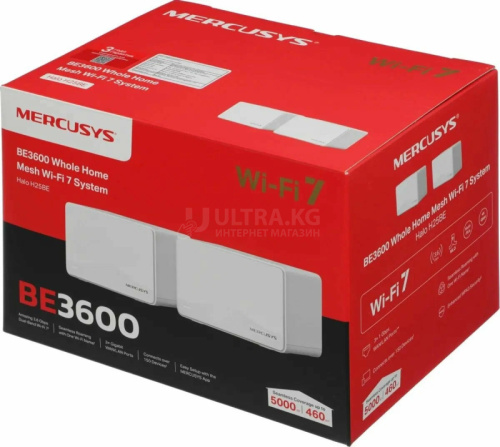 Mesh-система Wi-Fi 7 MERCUSYS Halo H25BE (2-pack) (BE3600/ 2,4ГГц до 688Мбит/с/ 5 ГГц до 2,8Гбит/с/ до 460 м²/ 3×WAN/LAN 1 Гбит/с/ 4K-QAM/ Multi-Link) фото 2