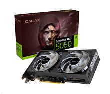 Видеокарта RTX 5050 GALAX GeForce RTX GeForce RTX™ 5050 1-Click OC V2 8GB GDDR6, Engine clock 2602MHz, Memory clock 20000MHz, 128Bit, 2xDP, 2xHDMI [G-B76OB-55NSL8MHDXRE-GALG]