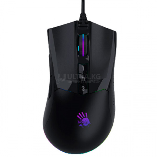 Мышь A4Tech Bloody W90 MAX игровая, оптическая, светодиодная, 10000dpi, Stone Black RGB Metal Feet Active USB Black, 10 кнопок, 1,8м Мышь A4Tech Bloody W90 MAX игровая, оптическая, светодиодная, 10000dpi, Stone Black RGB Metal Feet Active USB Black, 10 кнопок, 1,8м