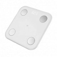 Умные весы Xiaomi Mi Body Composition Scale 2: G-образный датчик из марганцевой стали (шаг 50 г), высокоточный BIA-чип для измерения 13 параметров состава тела, скрытый LED-дисп, закал. стекло, Bluetooth 5.0, тест на баланс, до 16 пользов., белый [21907]