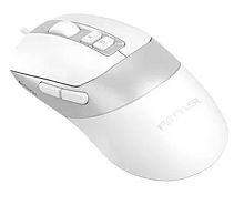 Мышь A4tech Fstyler FM50S Plus 4000 dpi, USB, 7 кнопок, оптическая, бесшумное нажатие кнопок, белая