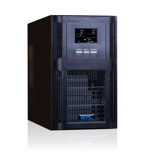 ИБП UPS SVC PT-3K-LCD, Мощность 3000ВА/3000Вт, PT-серия, On-Line, LCD\USB\RS-232, SMART, Диапазон работы AVR: 115-300В, Бат.: 12В/9Ачx6шт., Вентилятор: 8смx2шт., 3 вых Shuko CEE7+клеммная колодка., Чёрный