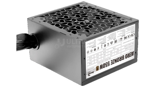 Блок питания 550W Aerocool AERO BRONZE 550W, 550W, ATX, Bronze, APFC, 20+4pin, 4+4pin, 5*Sata, 4*Molex, 2*PCI-E 6+2pin, Вентилятор 12см, Кабель питания, Чёрный Блок питания 550W Aerocool AERO BRONZE 550W, 550W, ATX, Bronze, APFC, 20+4pin, 4+4pin, 5*Sata, 4*Molex, 2*PCI-E 6+2pin, Вентилятор 12см, Кабель питания, Чёрный