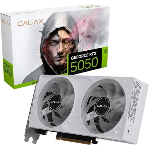 Видеокарта RTX 5050 OC GALAX GeForce RTX 5050 1-Click OC WHITE 8GB GDDR6 128bit 2602Mhz/20000Mhz DUAL Fan 2xHDMI 2xDisplayPort [55NSL8MHCZBS]