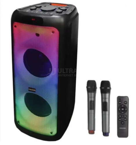 Microlab Party Speaker PT1000W 80W RGB LED, 2*Mic, BT,5400mAH, 3.5mm Line in, microSD,USB, Remote