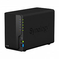 Сетевое хранилище Synology DS220+ Intel Celeron J4025 (2.00-2.90GHz), 2GB DDR4, 2.5"+3.5"/2.5" SATA, RAID 0,1,JBOD,Synology Hybrid, 2xUSB 3.1, 2xLAN, Cloud, Black