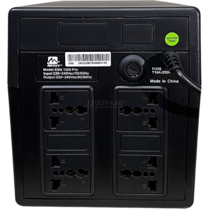 ИБП UPS Mercury Elite 1500 pro, AVR, 1500VA/900W, IEC C13x4, 2x12V/8.2Ah фото 2 ИБП UPS Mercury Elite 1500 pro, AVR, 1500VA/900W, IEC C13x4, 2x12V/8.2Ah фото 2