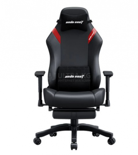 Gaming Chair AD18T-44-B-F AndaSeat Luna Pro Footrest BLACK 1D Armrest 60mm wheels PVC Fabric