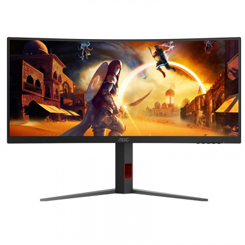 Монитор LCD 34" AOC CU34G4, Fast VA, Black, Curved, 180Hz, 3440x1440, 80M:1, 300cd/m2, 178/178, 0.5ms, 2xHDMI, DP, Выход на наушники