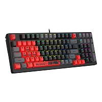 Беспроводная клавиатура A4tech Bloody WS98 Bloody Sports Red механическая, 98кл, Bluetooth/Радиоканал, до 10 м, RGB, красный