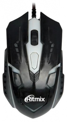Мышь RITMIX ROM-311 Black 800-2400 dpi, подсветка 7 цветов; USB, Кнопки: 3+1 колесо - кнопка, 1.2m
