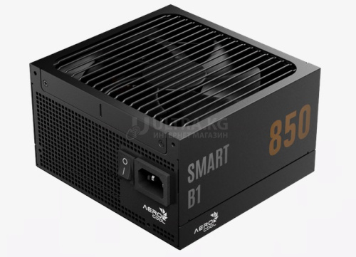 Блок питания 850W Aerocool SMART B1 850,850W, ATX, 80 PLUS Bronze, 20+4 pin, 8pin, 4+4pin,8*Sata, 6*Molex, 6*PCI-E 6+2 pin, Вентилятор 13.5см, Кабель питания, Чёрный Блок питания 850W Aerocool SMART B1 850,850W, ATX, 80 PLUS Bronze, 20+4 pin, 8pin, 4+4pin,8*Sata, 6*Molex, 6*PCI-E 6+2 pin, Вентилятор 13.5см, Кабель питания, Чёрный
