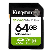 Карта памяти Secure Digital Card Kingston 64GB Canvas Select Plus [SDS3/64GB]