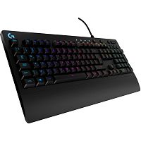 Клавиатура Logitech G213 Prodigy, игровая, мембранная, USB, RGB, 12 кнопок, 1.8 м, чёрная [920-008093]