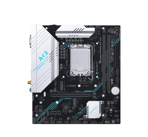 Матплата MAXSUN B760M GAMING WIFI ACE II, LGA1700, Intel B760, 2xDDR5 PC51200, 1xPCI-E 4.0x16, 15xPCI-E 1.0x1, Sound8Ch, GLAN, 4SATA+3M.2, RAID, mATX, 6USB3.2+8USB2.0, HDMI, DP, WiFi Матплата MAXSUN B760M GAMING WIFI ACE II, LGA1700, Intel B760, 2xDDR5 PC51200, 1xPCI-E 4.0x16, 15xPCI-E 1.0x1, Sound8Ch, GLAN, 4SATA+3M.2, RAID, mATX, 6USB3.2+8USB2.0, HDMI, DP, WiFi