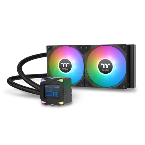 Система жидкостного охлаждения Thermaltake LA240 ARGB Sync AIO Liquid Cooler/All-In-One Liquid Cooler System/120 ARGB Fan x1/TDP 350W,PWM600~2500RPM/MB Sync only Intel LGA 2066/2011-3/2011/1851/1700/1200/115x and AMD AM5/AM4/AM3+/AM3/Black [CL-W457-PL12SW