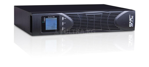 ИБП SVC LRT-2KL-LCD, Мощность 2000ВА/1800Вт, Стоечный 19'' 2U, LRT-серия, On-Line, LCD\Tel.line\RS-232, USB SMART, AVR: 110-300В, Бат.: 12В/9Aч*4шт., Вых. разъемы: С13 х 4 шт, Schuko x 1 шт, Чёрный