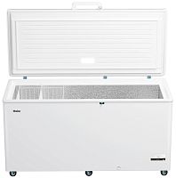 Морозильный ларь Haier HCE520RFC оснащен 6 колесами, 2 поворотных колеса