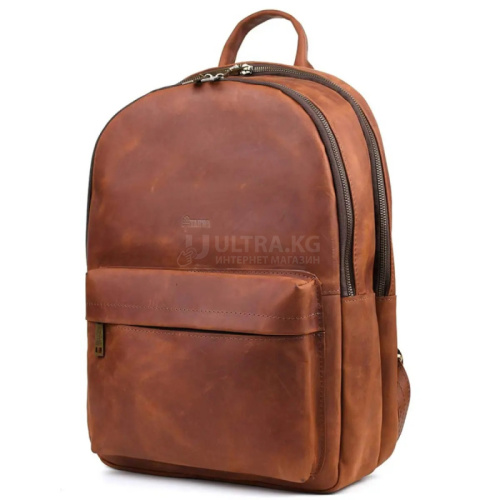 Городской кожаный рюкзак, британский винтажный стиль, искусственная кожа, молнии, регулировка ручек, идеально для учебы , студента, работы, до 15" ноутбука, Dark Coffee Color