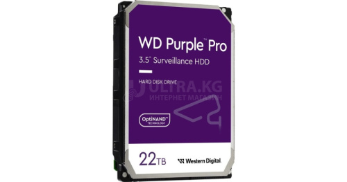 Жесткий диск HDD 22TB, Western Digital Purple Pro, 7200rpm, 512MB Cache, SATAIII [WD221PURP]